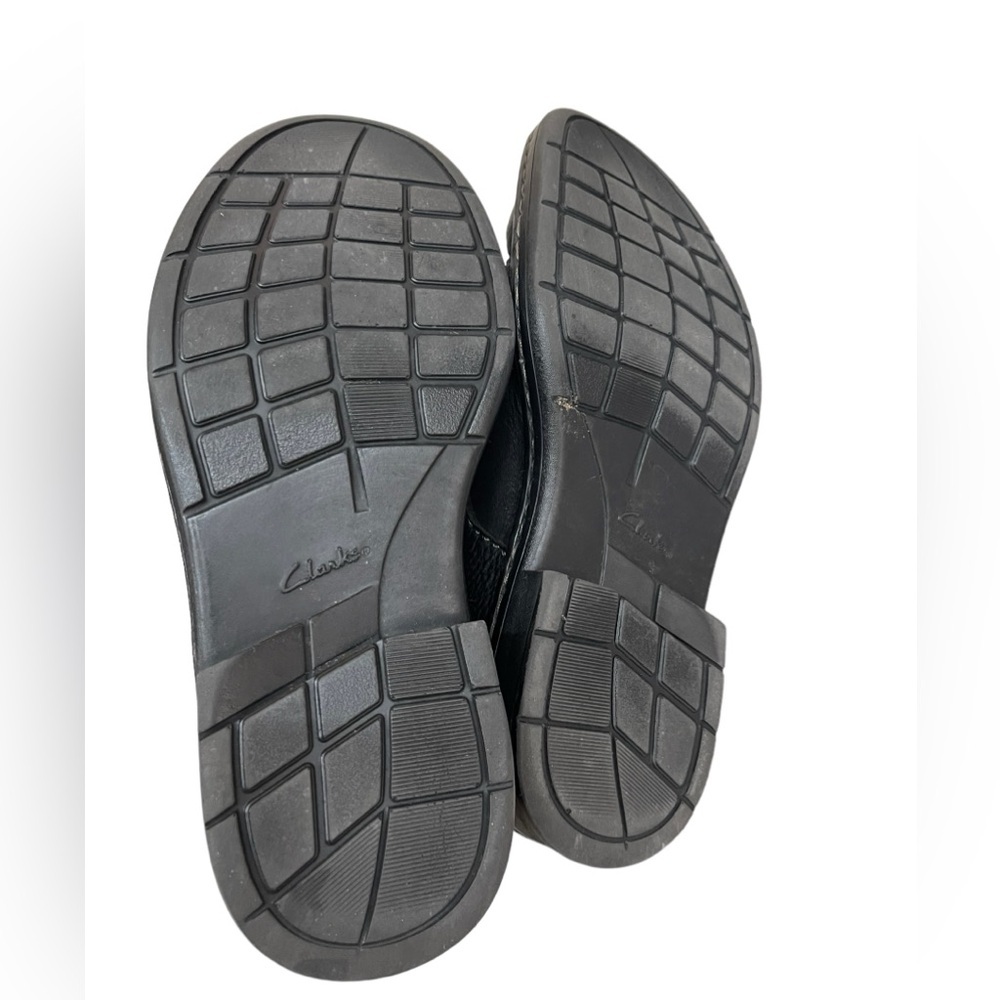 Clark's Collection Soft Cushion W/ Ortholite Black Slip On Shoes Men's Size 7M - Picture 8 of 10
